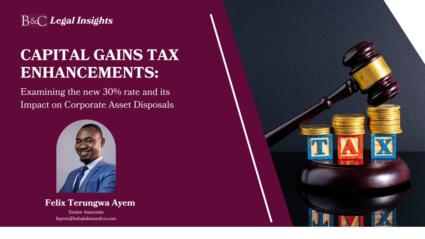 Capital Gains Tax Enhancements: Examining the New 30% Rate and Its Impact on Corporate Asset Disposals